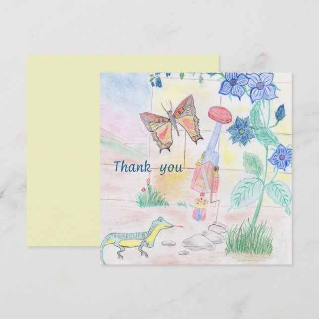 Custom Kids Artwork, Nutcracker toy, butterfly,  (Front/Back)