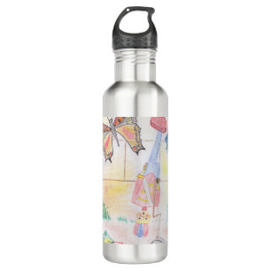 Custom Kids Artwork, Nutcracker toy, butterfly,  710 Ml Water Bottle