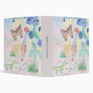 Custom Kids Artwork, Nutcracker toy, butterfly, Binder