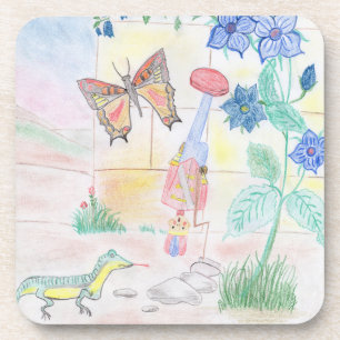 Custom Kids Artwork, Nutcracker toy, butterfly, Coaster