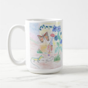 Custom Kids Artwork, Nutcracker toy, butterfly,  Coffee Mug