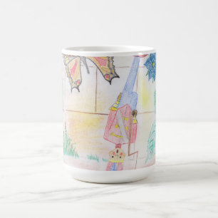 Custom Kids Artwork, Nutcracker toy, butterfly, Coffee Mug