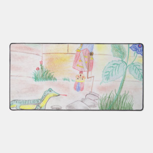 Custom Kids Artwork, Nutcracker toy, butterfly,  Desk Mat