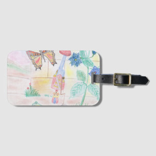 Custom Kids Artwork, Nutcracker toy, butterfly,  Luggage Tag