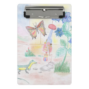 Custom Kids Artwork, Nutcracker toy, butterfly,  Mini Clipboard