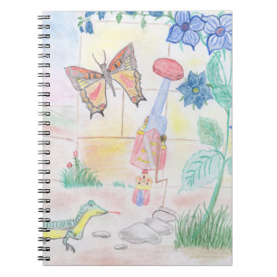 Custom Kids Artwork, Nutcracker toy, butterfly, Notebook