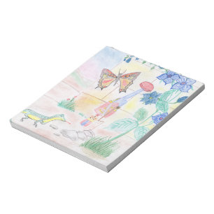 Custom Kids Artwork, Nutcracker toy, butterfly,  Notepad