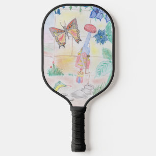 Custom Kids Artwork, Nutcracker toy, butterfly, Pickleball Paddle