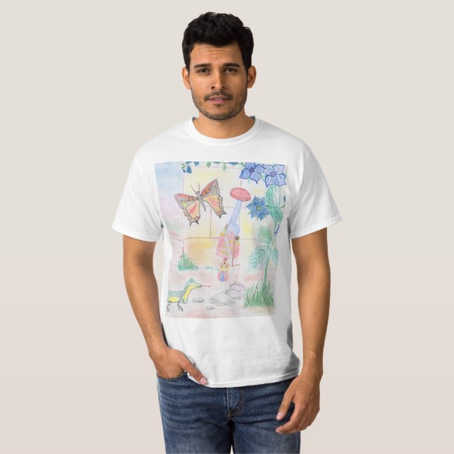 Custom Kids Artwork, Nutcracker toy, butterfly,  T-Shirt (Front Full)