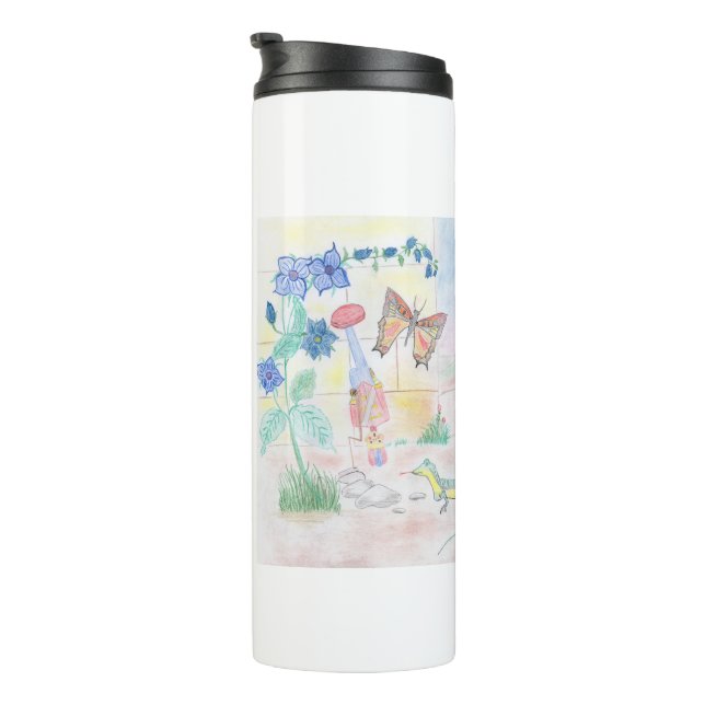 Custom Kids Artwork, Nutcracker toy, butterfly,  Thermal Tumbler (Rotated Right)