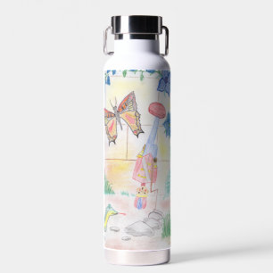 Custom Kids Artwork, Nutcracker toy, butterfly,  Water Bottle