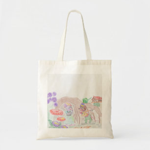 Custom Kids Artwork, two cute mouse, flowers.... Tote Bag