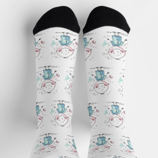custom kids drawing socks (Top)