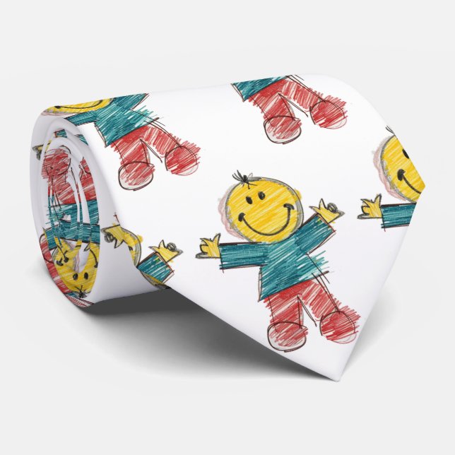 custom kids drawing tie (Rolled)