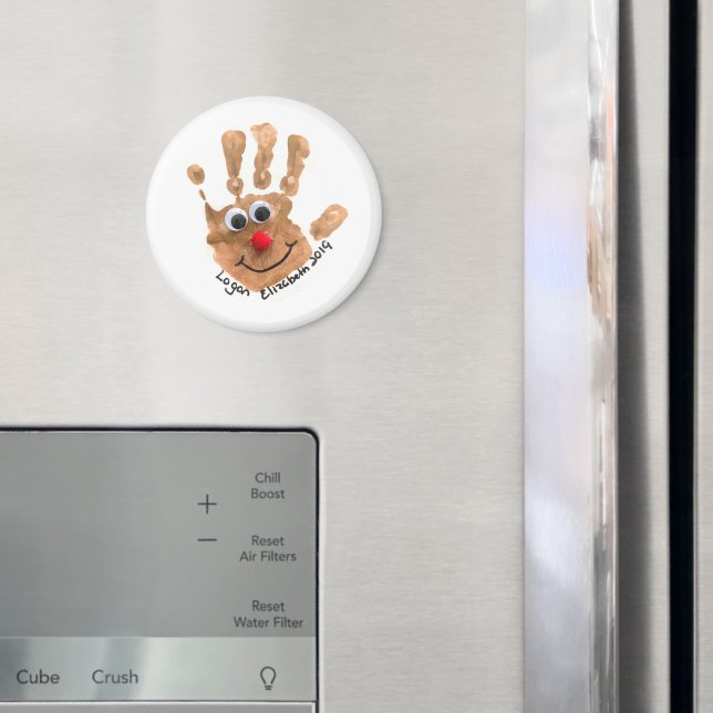 Custom Kids' Handprint Art Keepsake Magnet (In Situ (Fridge))