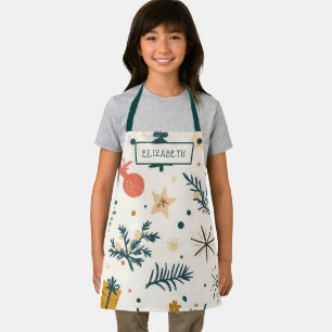 Custom Kids Holiday Baking  Apron