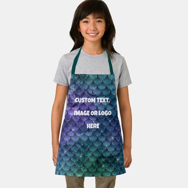 Custom Kids Mermaid Apron - Personalized & Playful (Insitu)