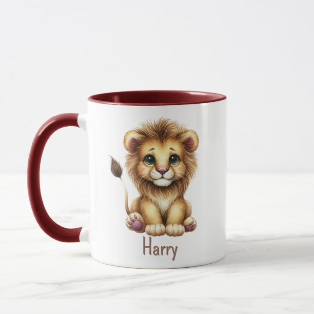 Custom kid's mug with animal design (Left)