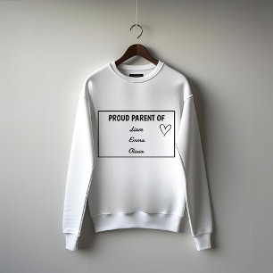 Custom Kids Name Sweatshirt – Proud Parent Gift