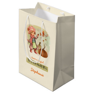 Custom Kid's Name Thanksgiving Gift Bags