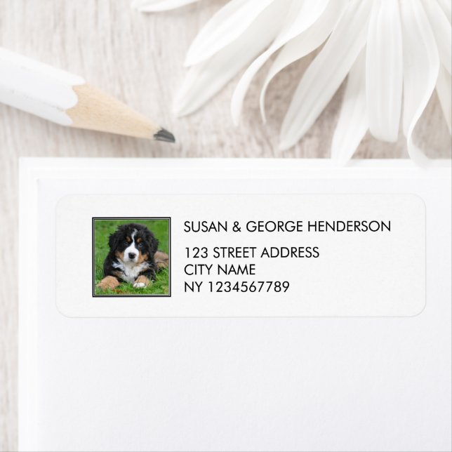 Custom kids pets photo family return address (Insitu)