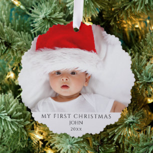 Custom kids photo Christmas Ornament Card