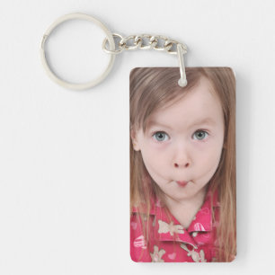 Custom Kids Photos Cute 2 Image Personalized Keychain