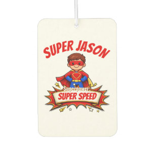 Custom Kids Superhero Name & Superpower Air Freshener