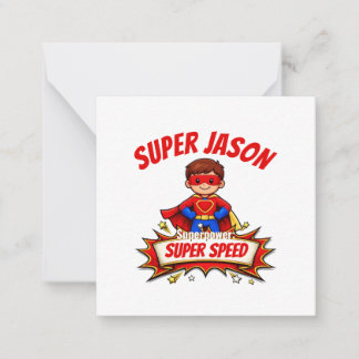 Custom Kids Superhero Name & Superpower Card