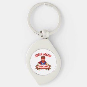 Custom Kids Superhero Name & Superpower Keychain