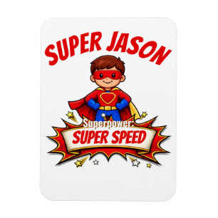 Custom Kids Superhero Name & Superpower Magnet