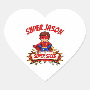 Custom Kids Superhero Name & Superpower Sticker