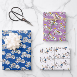 Custom kid's tennis cartoons Birthday party Wrapping Paper Sheet