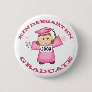 Custom Kindergarten Pink Girl Graduate 2 Inch Round Button
