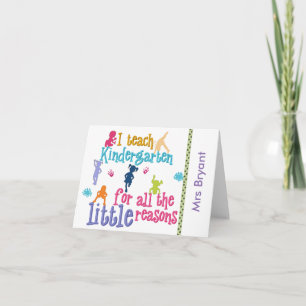 Custom Kindergarten Teacher's Notecards