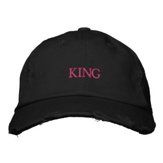 Custom KING Text Elevate your Casual Style-Cap Men Embroidered Hat