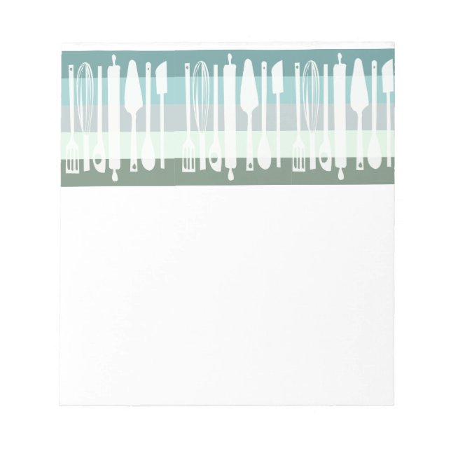 Custom Kitchen Cooking  Utensils Notepad (Front)