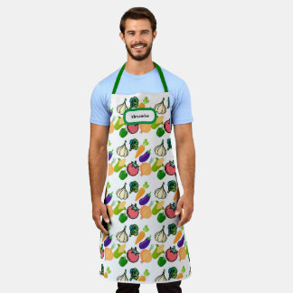 Custom: Kitchn Garlic Green All-Over Print Apron
