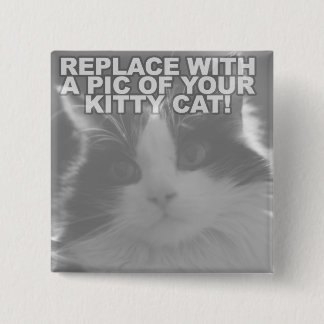 Custom Kitty Cat 2 Inch Square Button