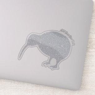 CUSTOM Kiwi Sparkle Glitter Sticker