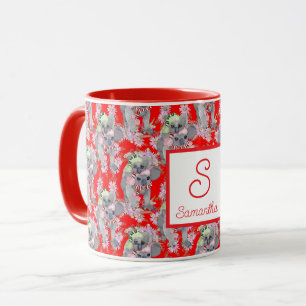Custom Koala Family Red Christmas Mug