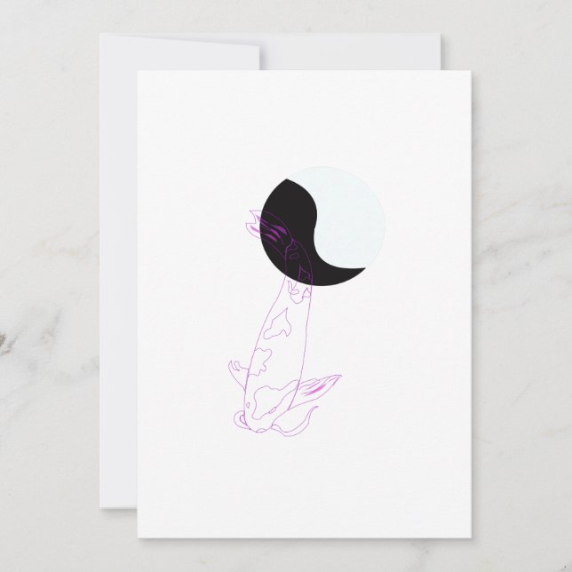 Custom Koi-fish Minimalism Greeting Card (Front)