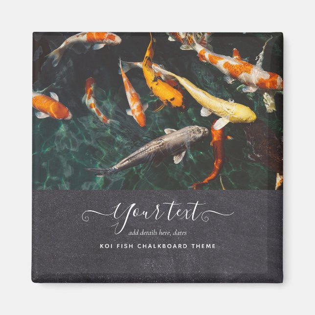 Custom KOI FISH Photo Collage Gift For Men Magnet (Front)