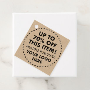Custom Kraft 70% OFF Bulk Buy Discount Wedding Favour Tags