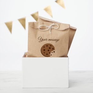 Custom kraft favour bags for chocolate chip cookie