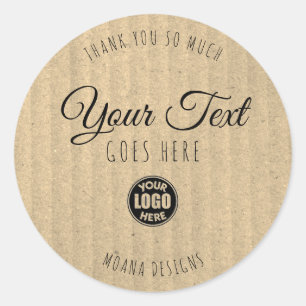 Custom Kraft Label Vintage Simple Trendy