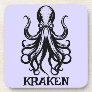 Custom Kraken Octopus Squid Name Personalized Coaster