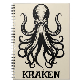 Custom Kraken Octopus Squid Name Personalized Notebook
