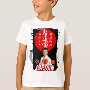 Custom Kyokushin Karate Photo White Kids Shirt