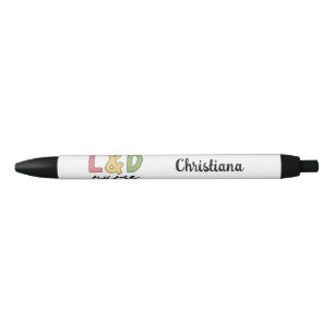 Custom L and D Nurse Labour and Delivery Nurse Black Ink Pen